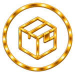 Golden package box icon representing finished custom artwork